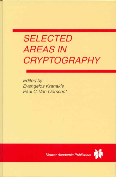 SELECTED AREAS IN CRYPTOGRAPHY