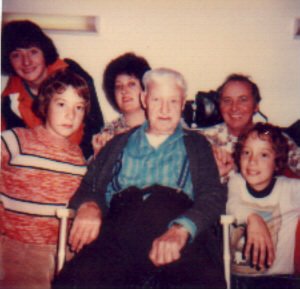 Family picture with grandpa and parents