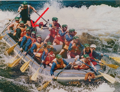 White-water rafting group