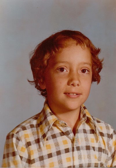Young Mark Lanthier with retro shirt