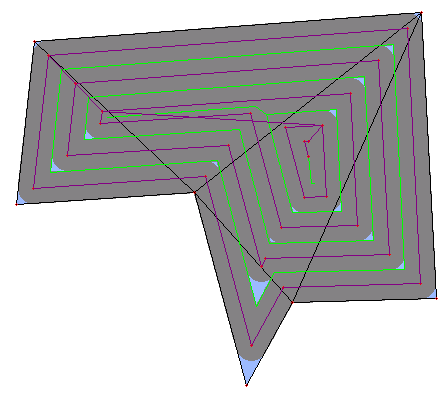 Polygon path-coverage simulation