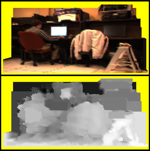 Snapshot of depth scale for a scene