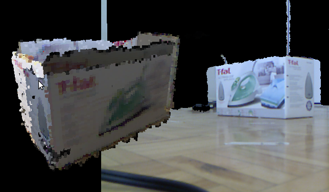 A Kinnect scan of a box