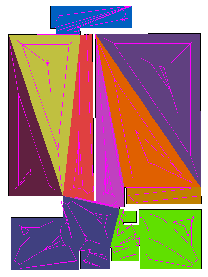Snapshot of polygon patrol paths