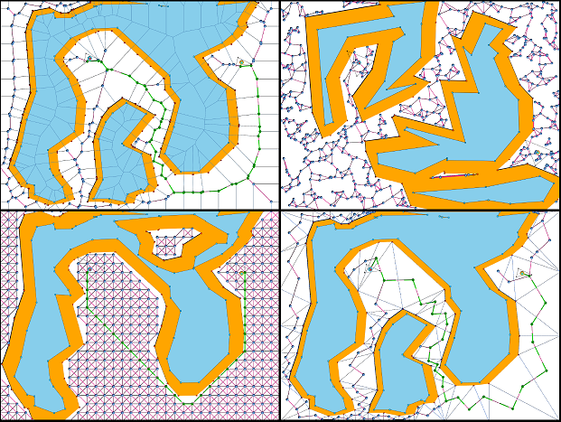 Various roadmap-based shortest path algorithms