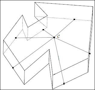 Robots distributed around a polygonal object to balance its weight
