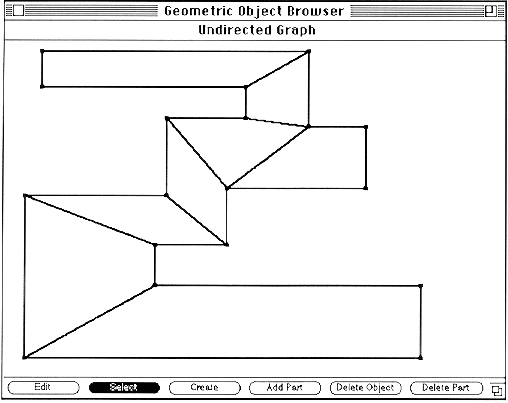 Snapshot showing calculated geodesic center