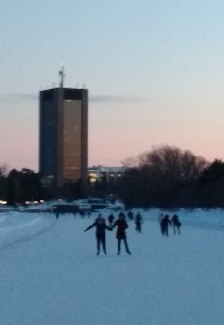 Carleton University seen from the Rideau Canal