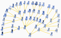 A network of shape correspondences