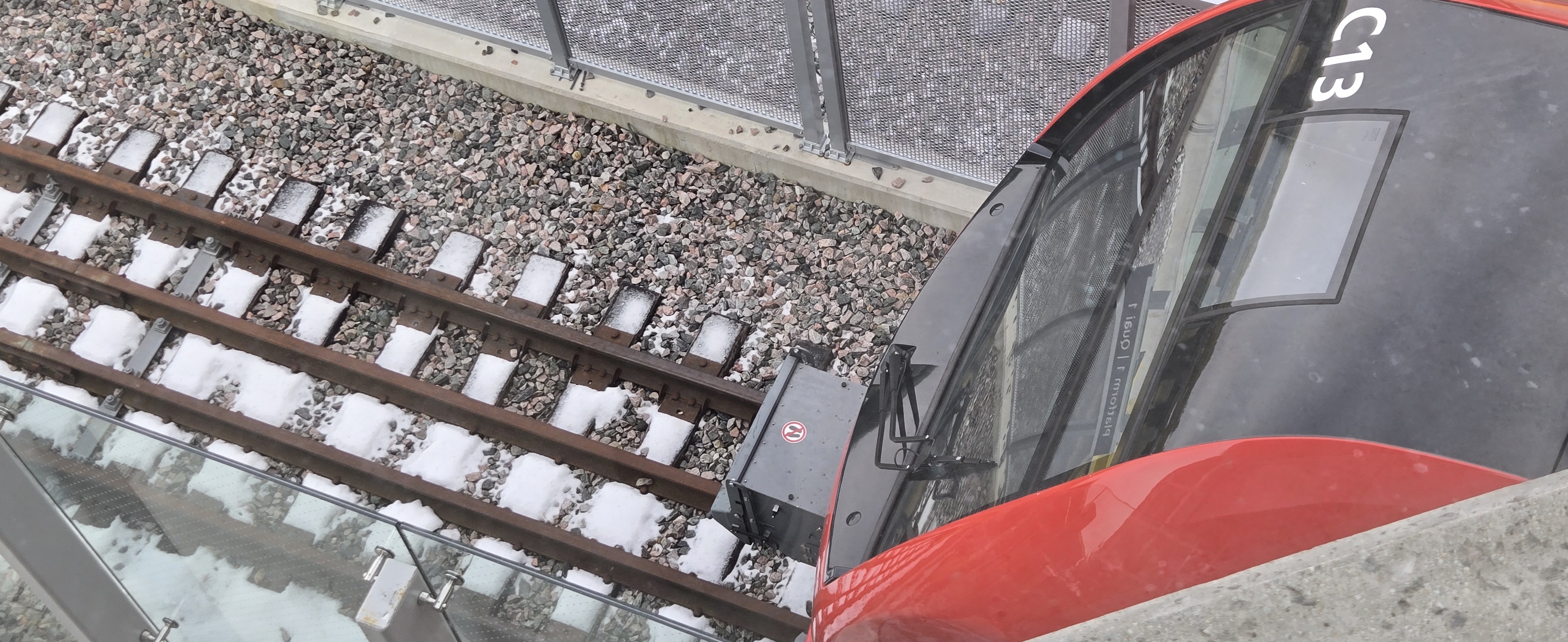 Birds-eye view of Ottawa's O-Train Line 2
